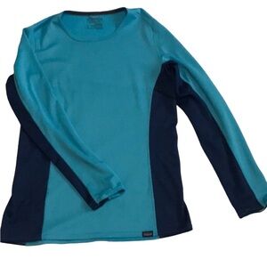 Patagonia women’s small CAPAILEN baselayer midweight excellent condition blue